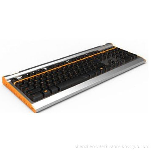 USB port aluminum gaming keyboard, mechanical design